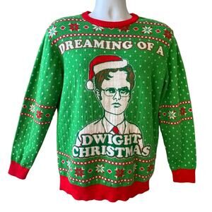 The Office DREAMING OF A DWIGHT CHRISTMAS Ugly Christmas Sweater Size Large